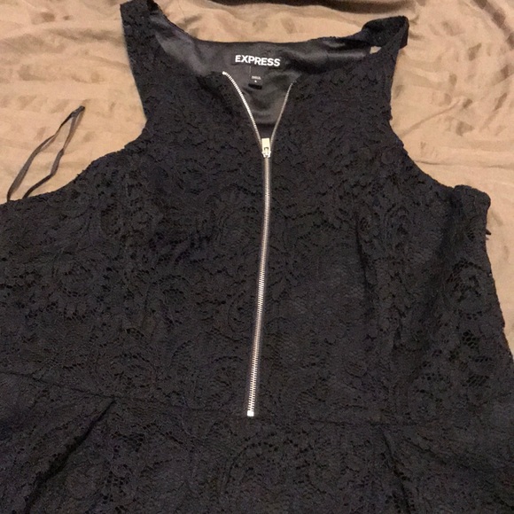 Black Lace Dress with Zipper from Express ✨✨ - Picture 3 of 7